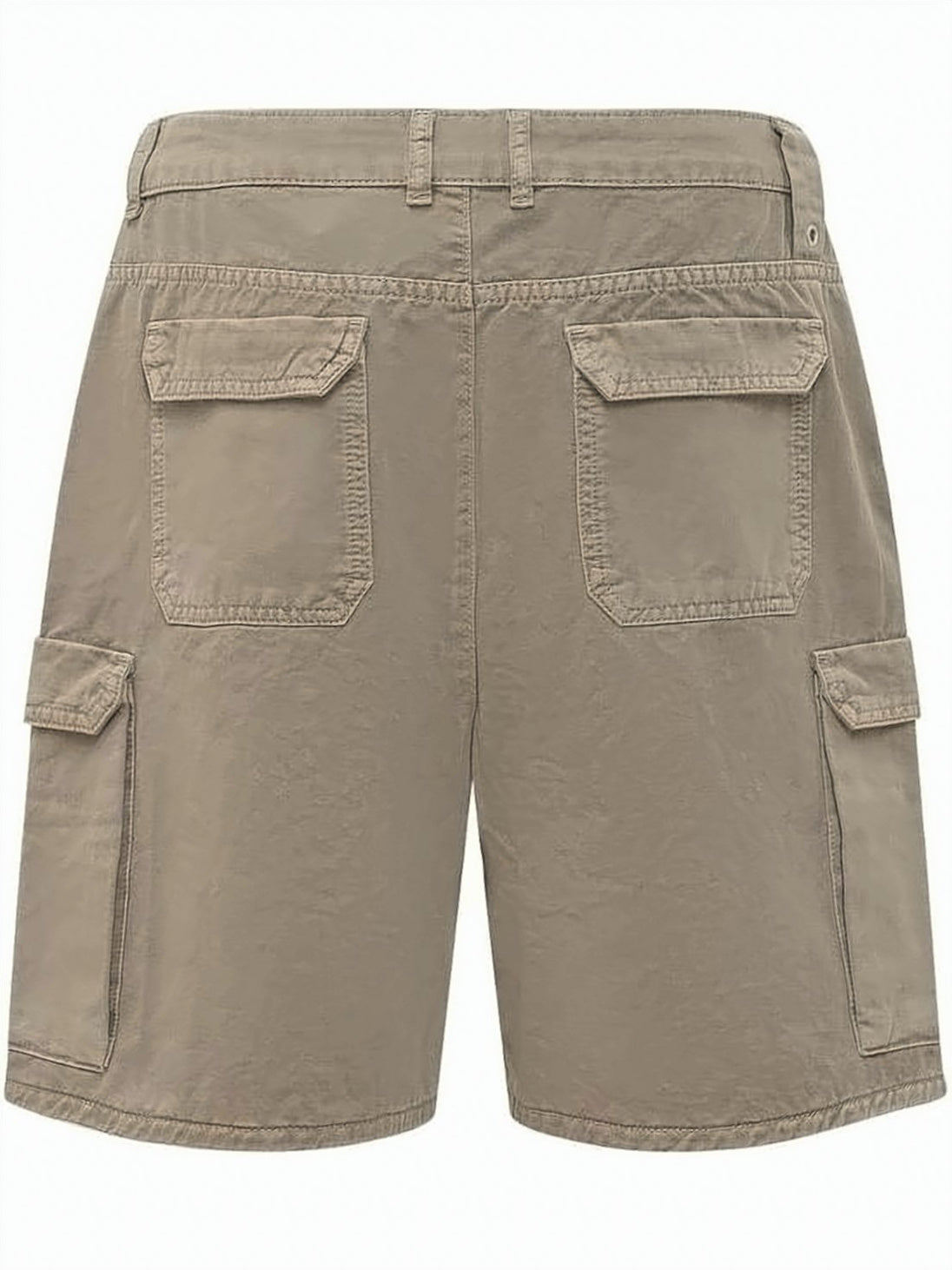 Utilitarian Denim Shorts with Flap Pockets