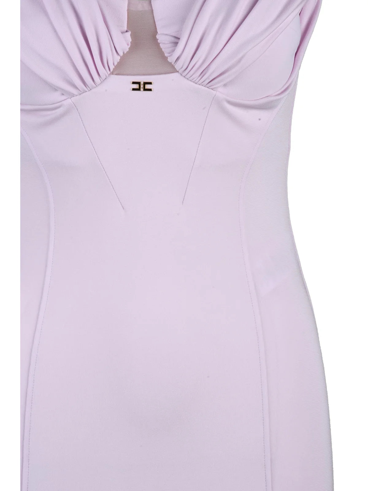 Pink Viscose Elastane Long Lycra Dress
