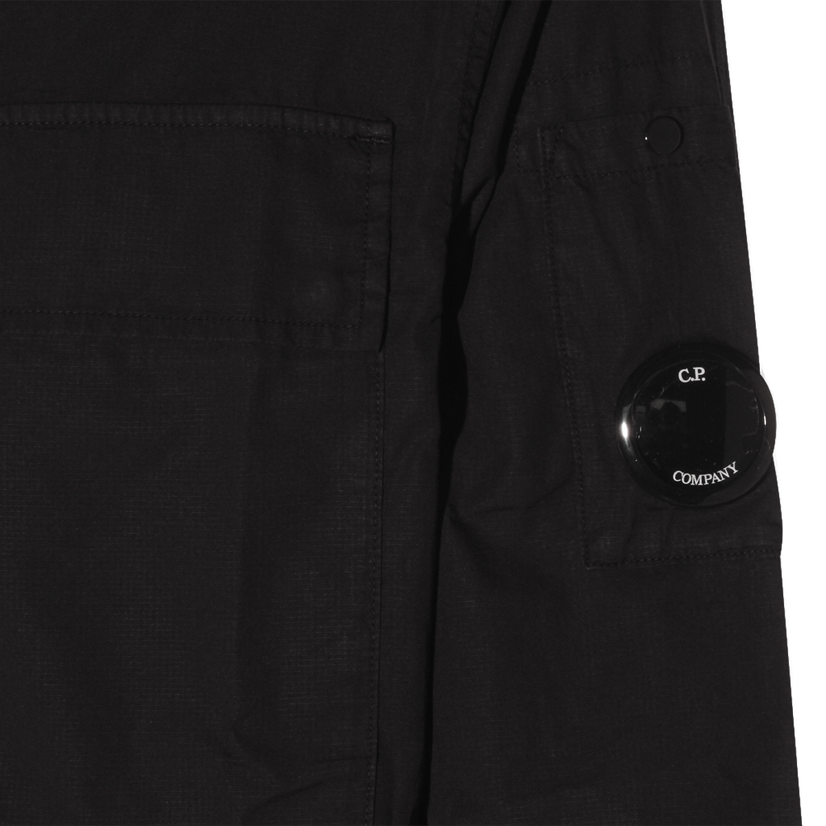 Long-Sleeve Black Shirt with Stand Collar