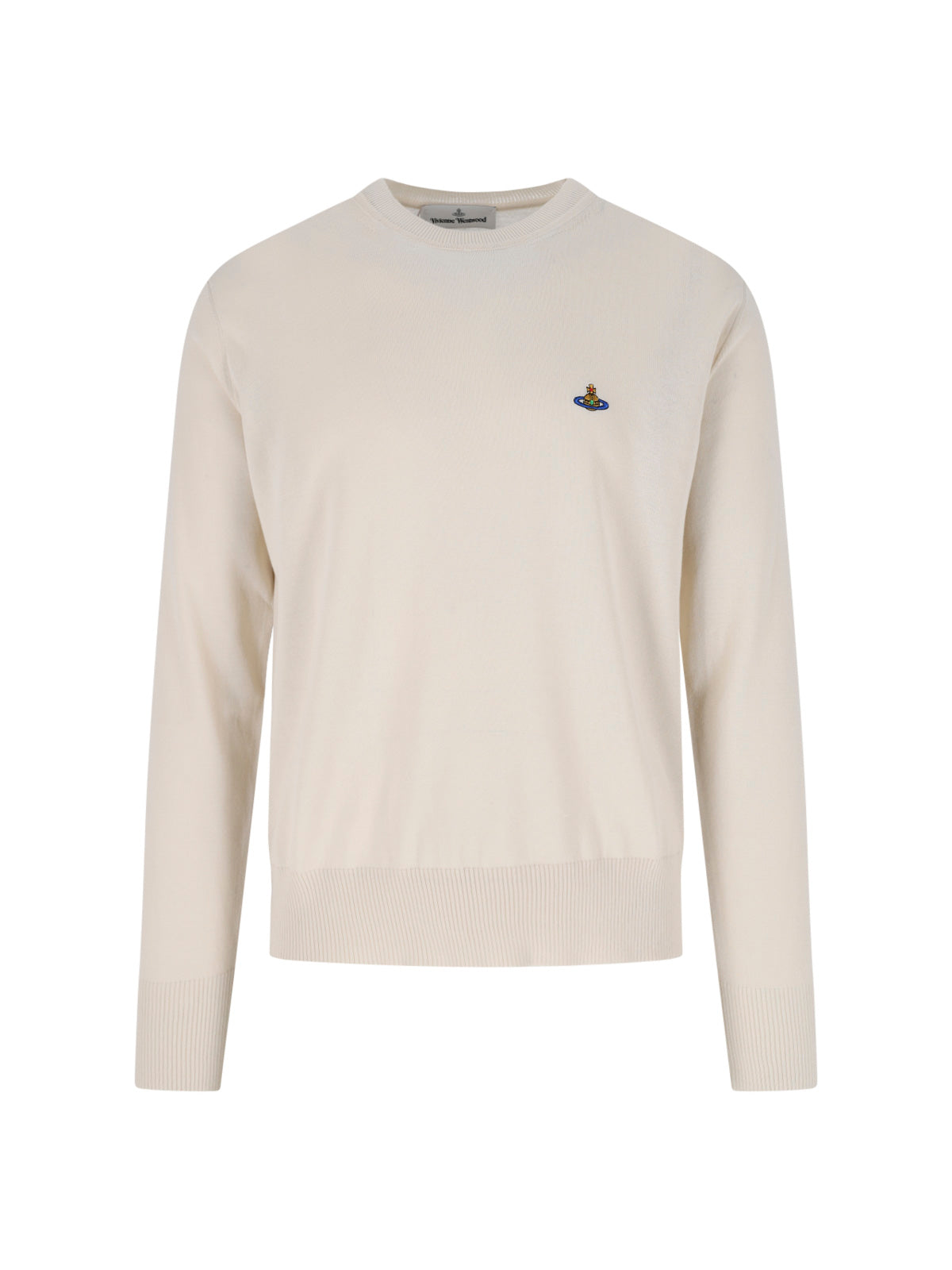 Cream Alex Cotton Crew Neck Sweater