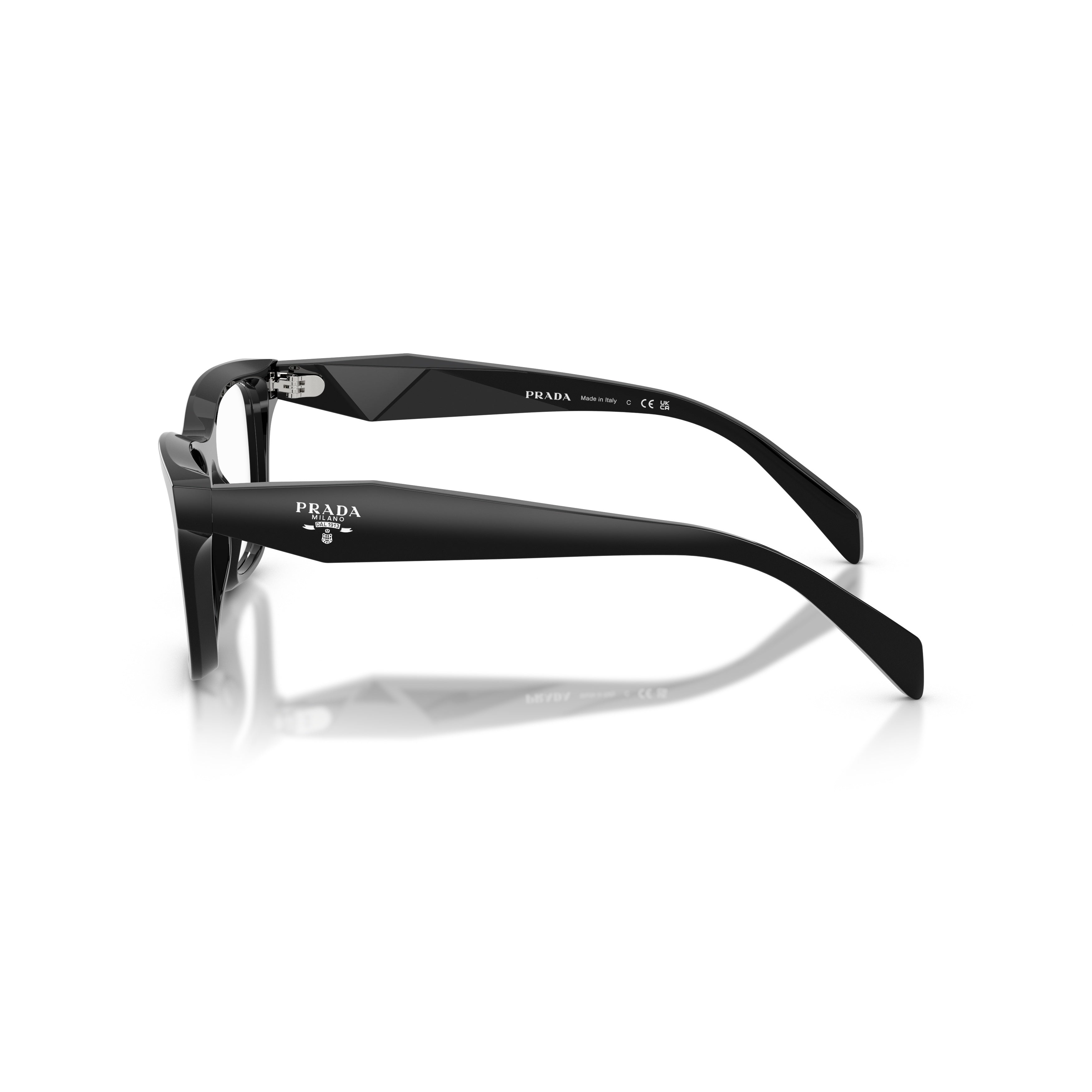 0pr C10v Square Frame Black Acetate Sunglasses