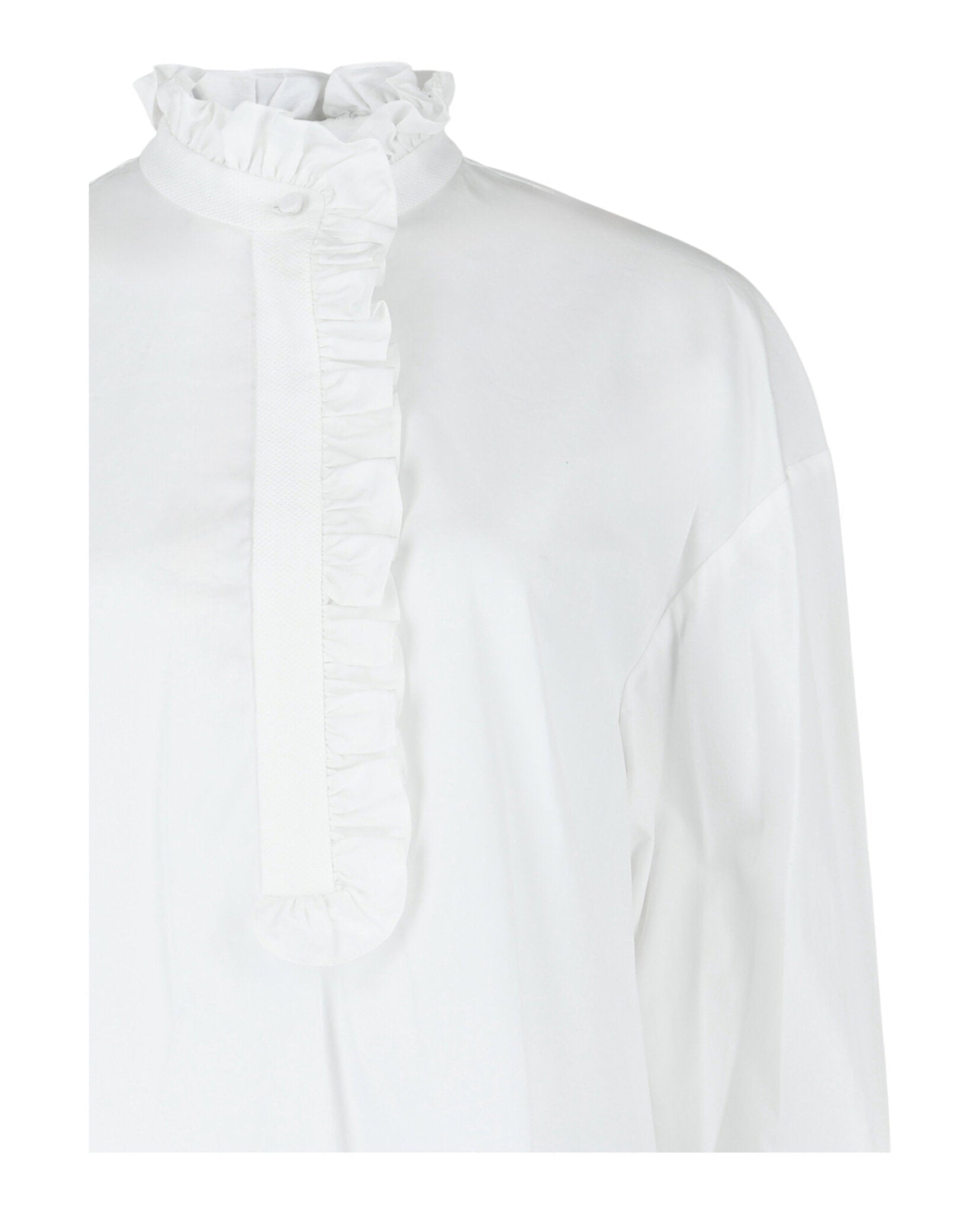 Ruffled Cotton Shirt