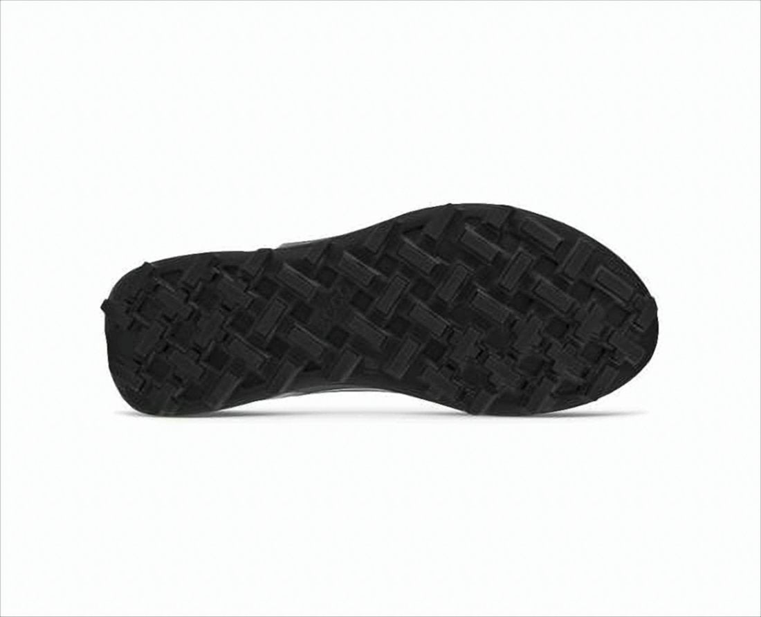Sleek Black Sneakers with Cowhide Leather