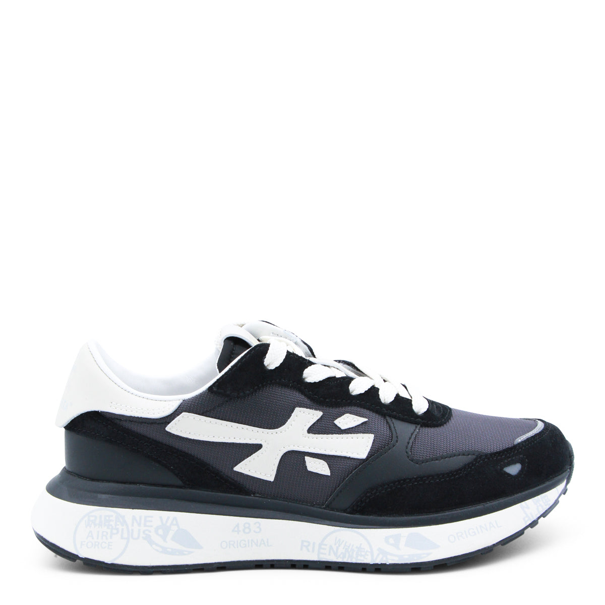 Black Leather Sole Sneakers