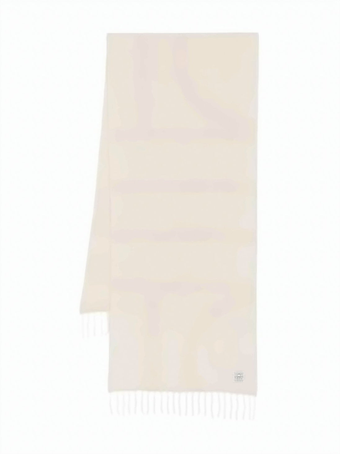 Fringed Alpaca Blend Scarf with Subtle Checkered Pattern