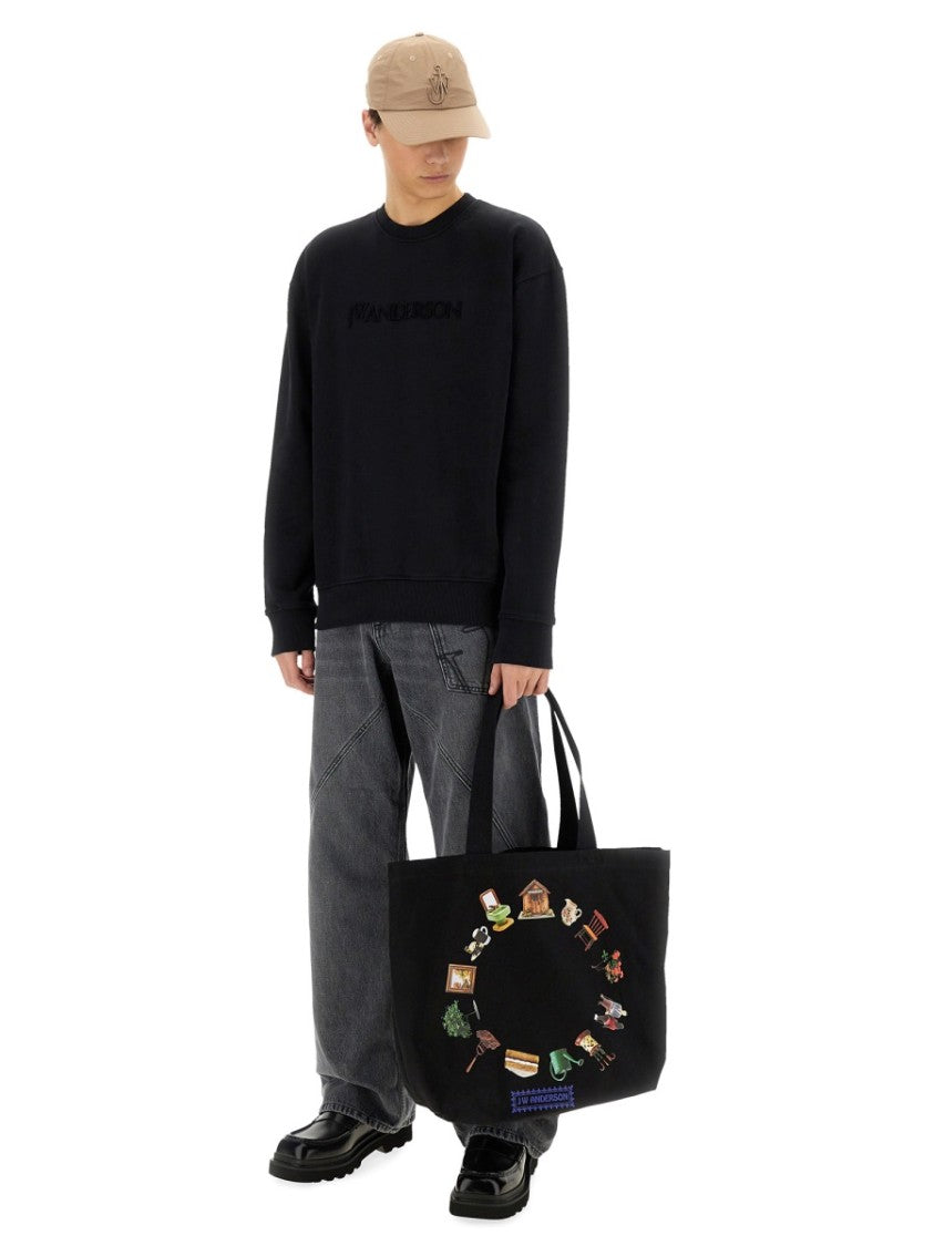 Relaxed Fit Black Sweatshirt