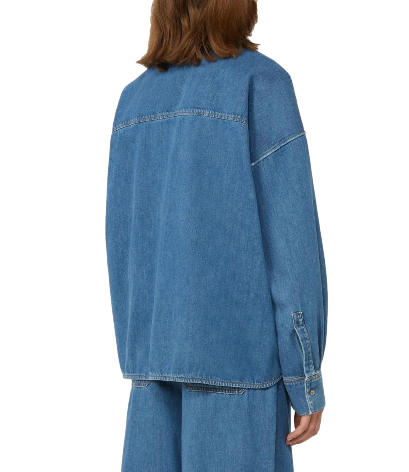 Clean Blue Cotton Linen Shirt
