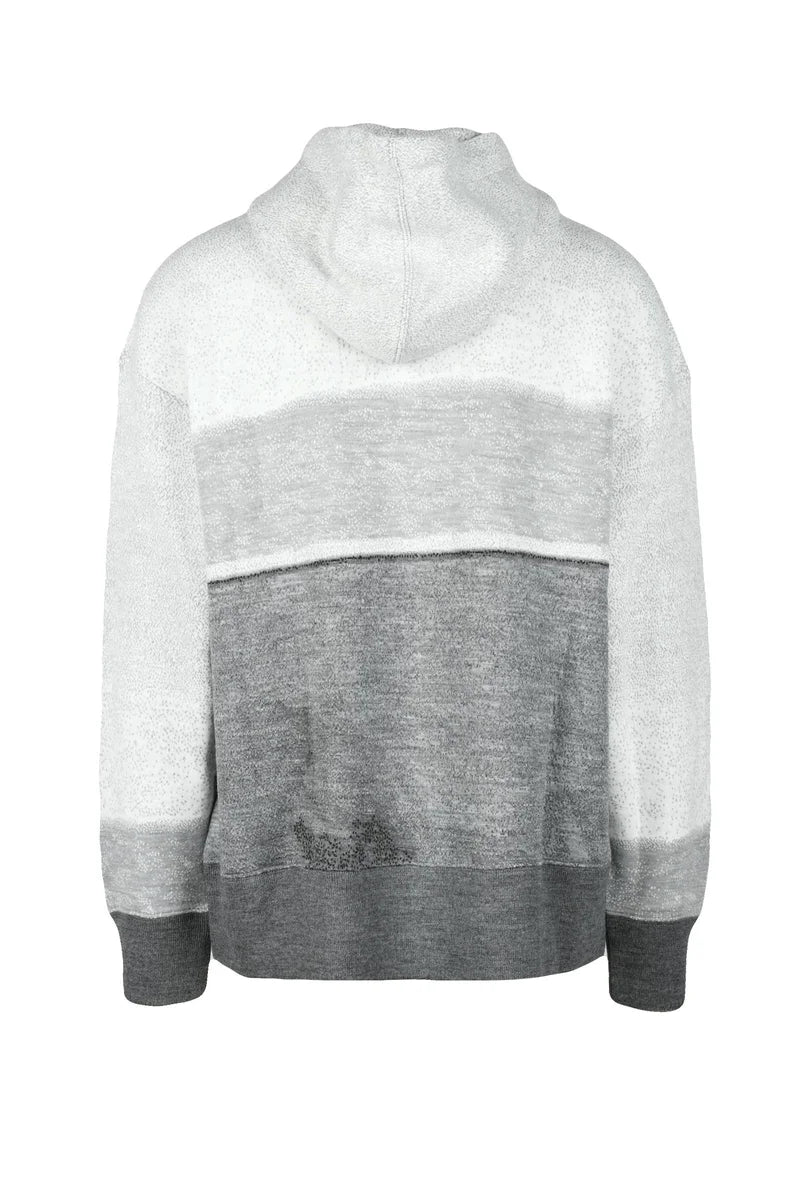 Grayscale Photographic Print Knit Sweatshirt