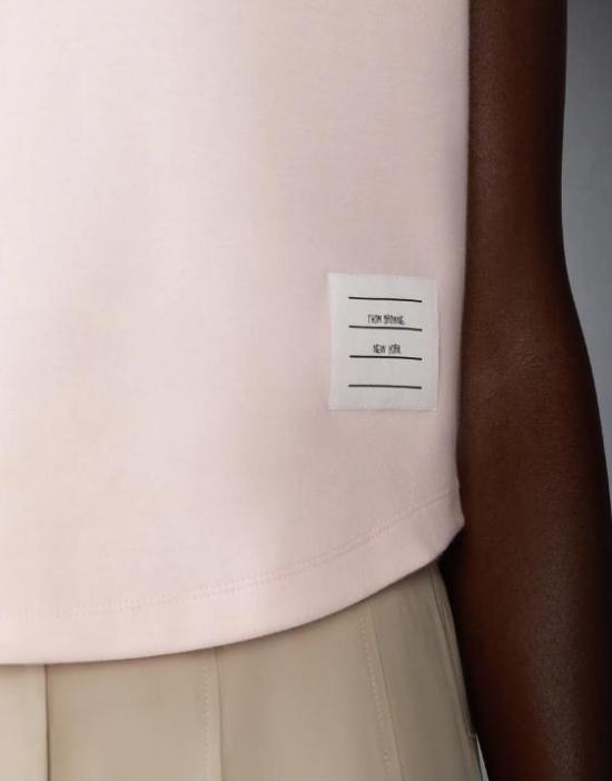 Cropped White Cotton T-Shirt with Pocket Detail