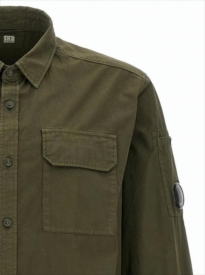 Long-Sleeve Utilitarian Shirt with Structured Collar