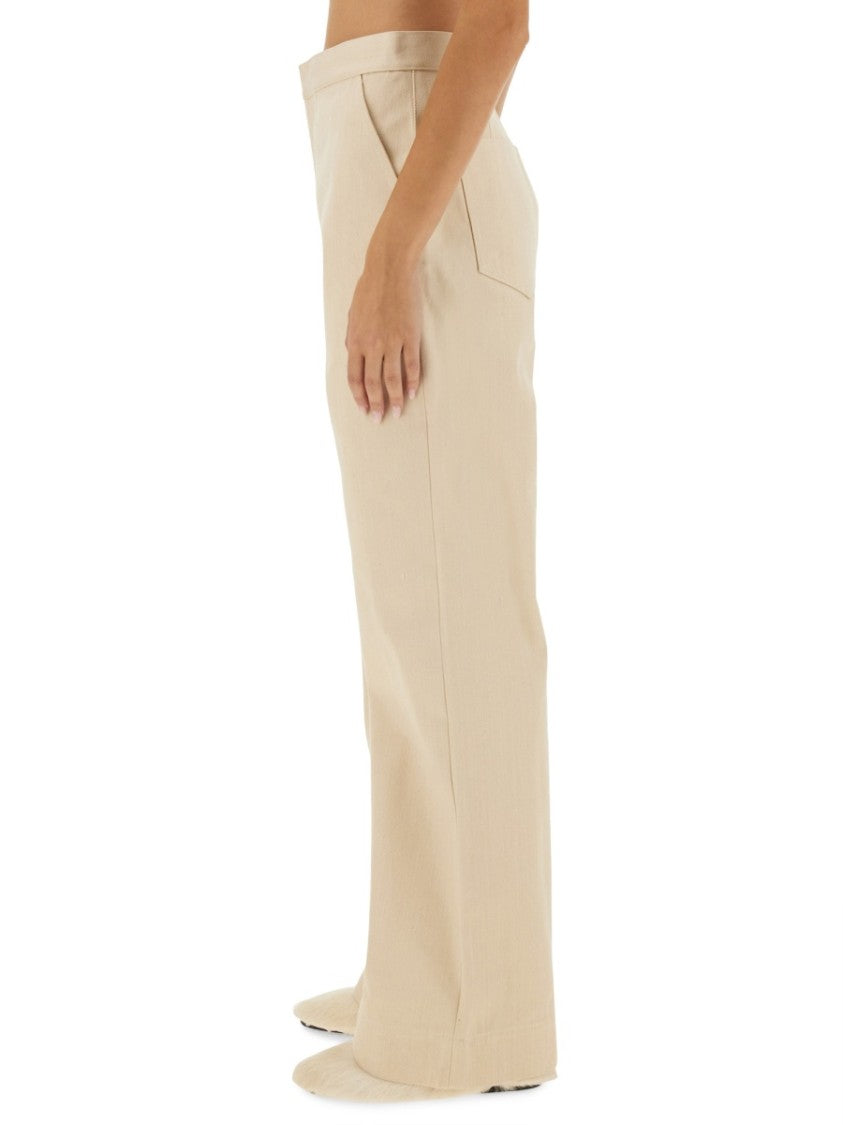 Regular-Fit Flared Pants With Classic Pockets