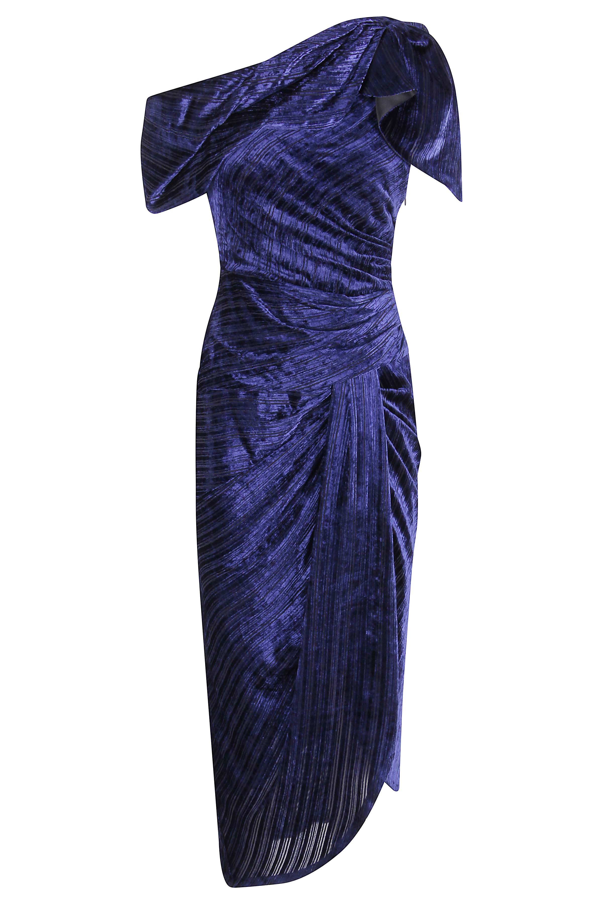 Zebra Velvet Dévoré Midi Dress