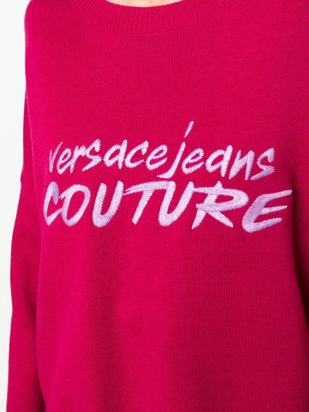 Embroidery Logo Relaxed Cropped Wool Sweater