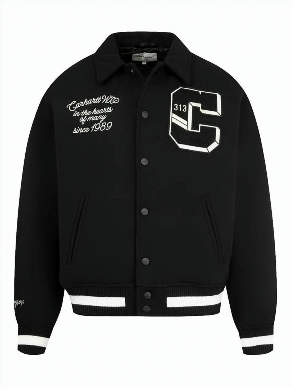 Varsity Jacket with Embroidered Patches