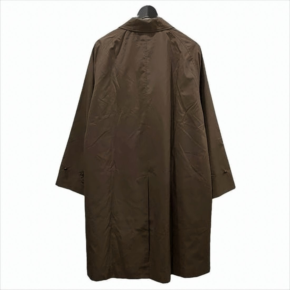 Classic Brown Silk-Blend Jacket With Concealed Buttons