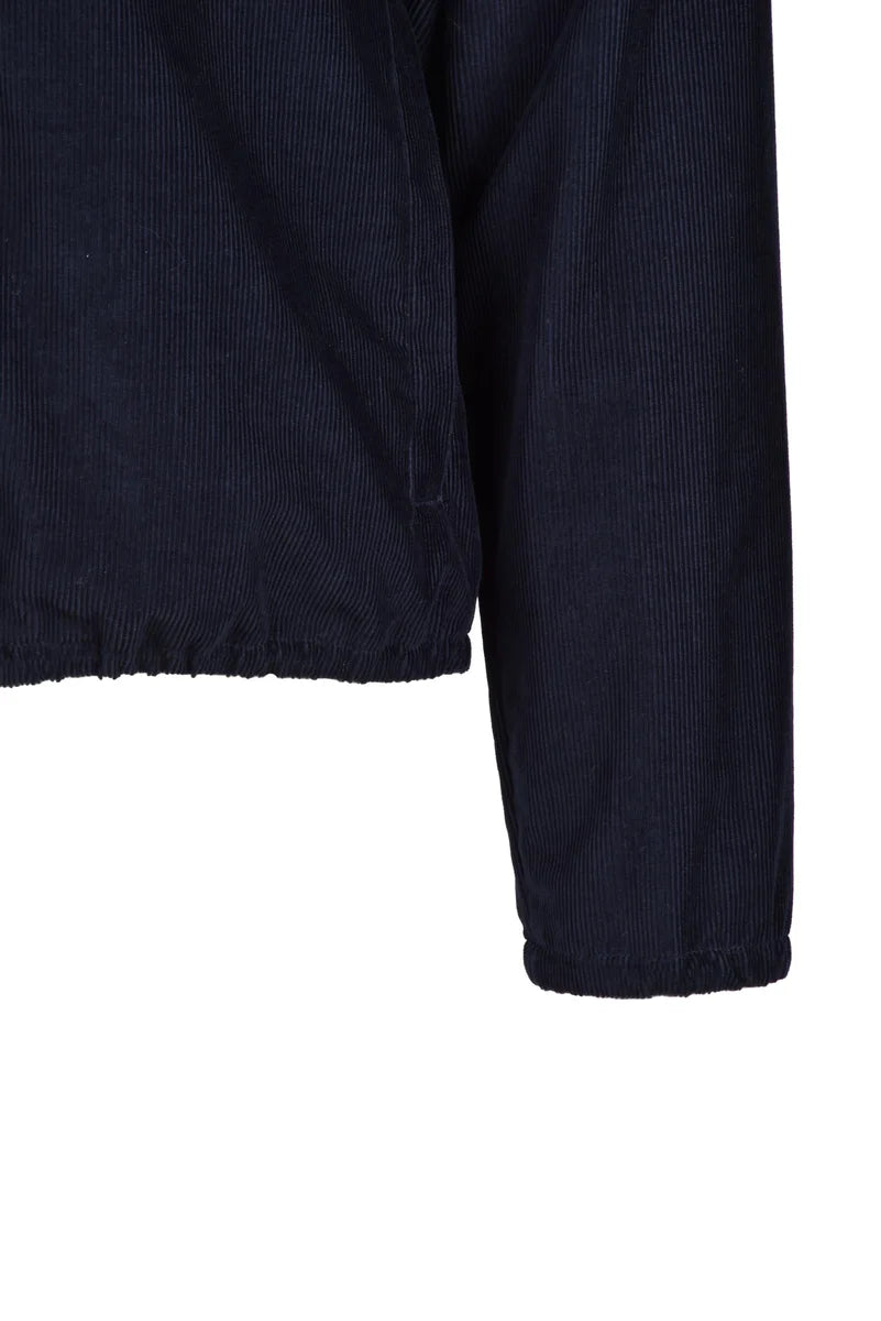 Blue Corduroy Jacket with Zip Closure