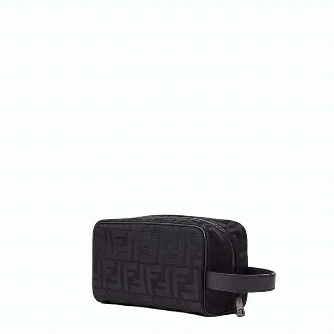 Textured Black Calf Leather Clutch