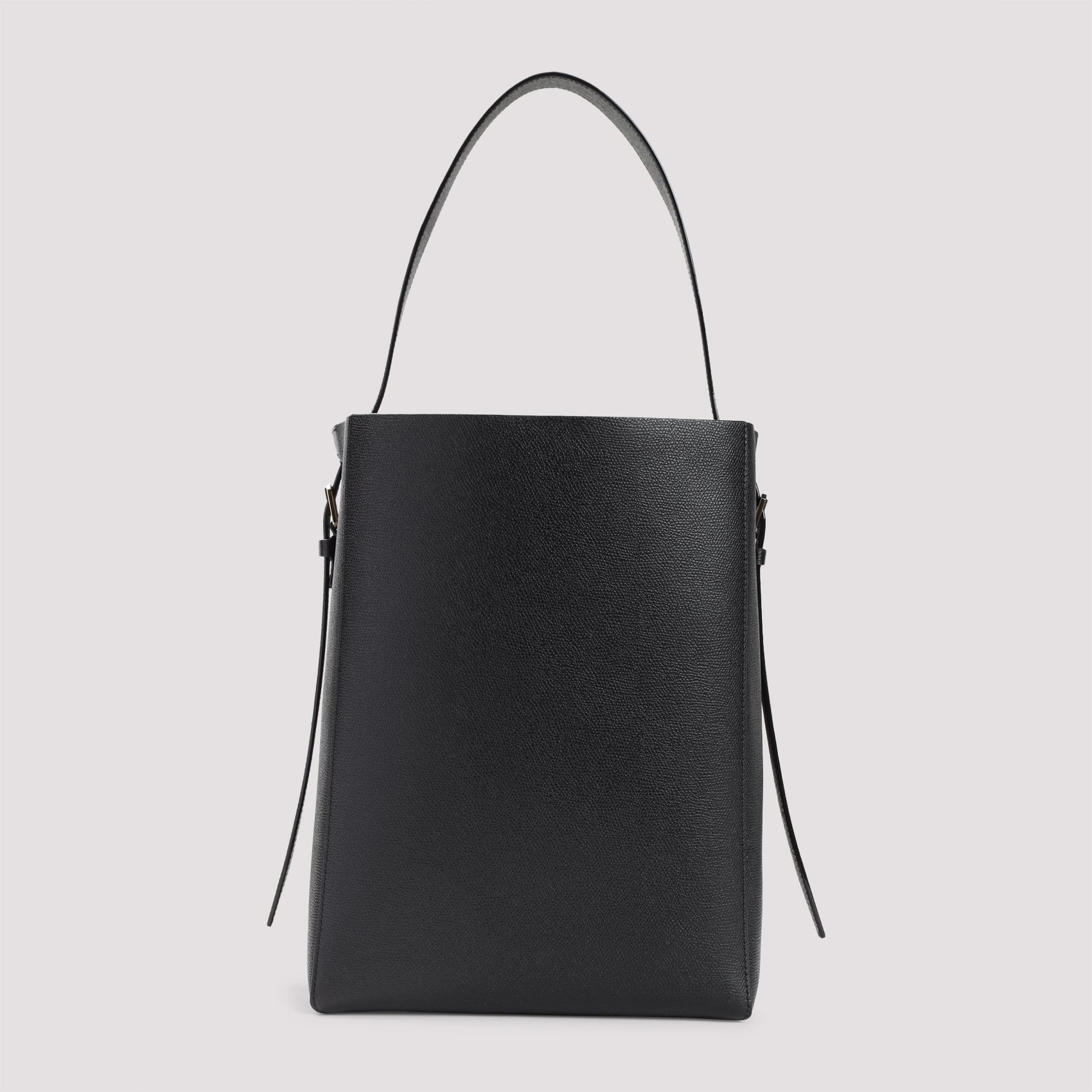 Black Calf Leather Shoulder Bag