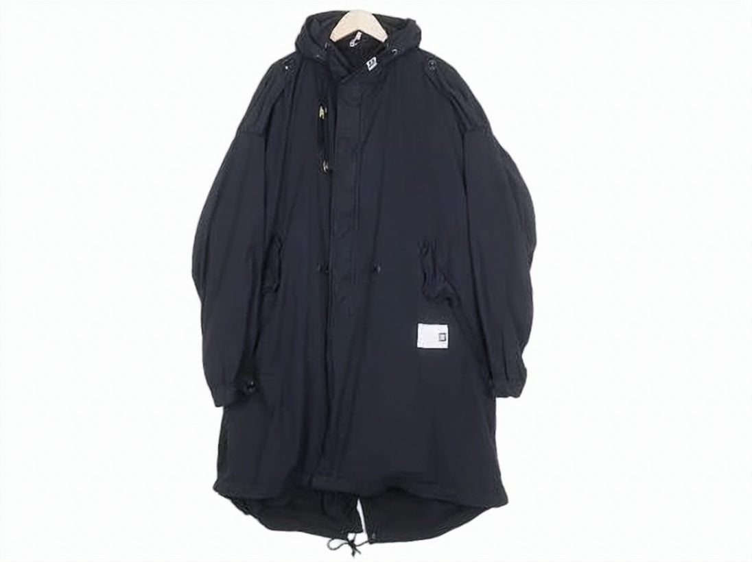 Hooded Long Jacket with Oversized Silhouette