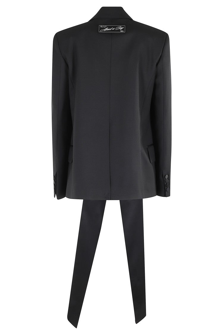 Tailored Black Blazer with Classic Lapel