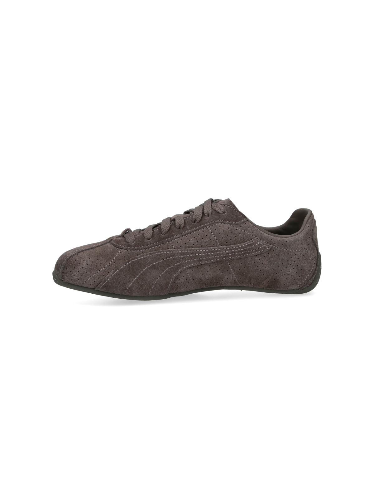 Brown Perforated Leather K-Street Sneakers