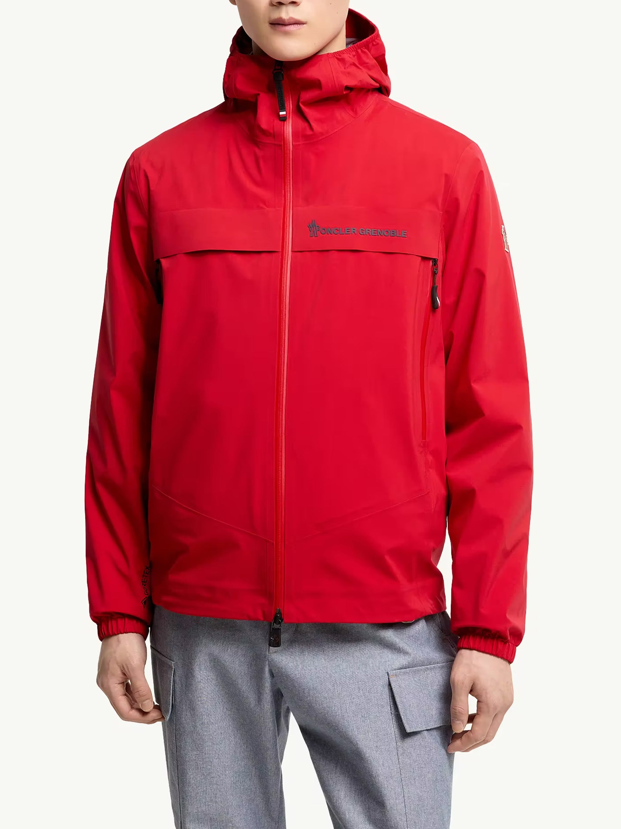 Red Shipton Hooded Casual Jacket