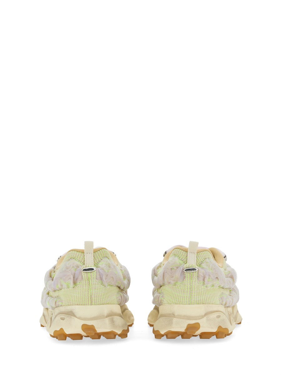 Gradient Textured Sneaker With Thick Rubber Sole