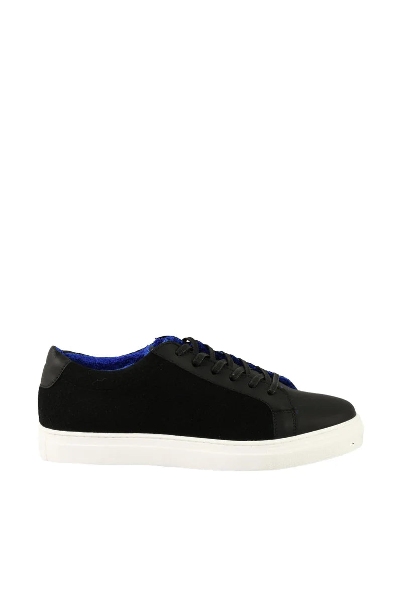 Leather/Other Fibers Sneakers - Black/Blue