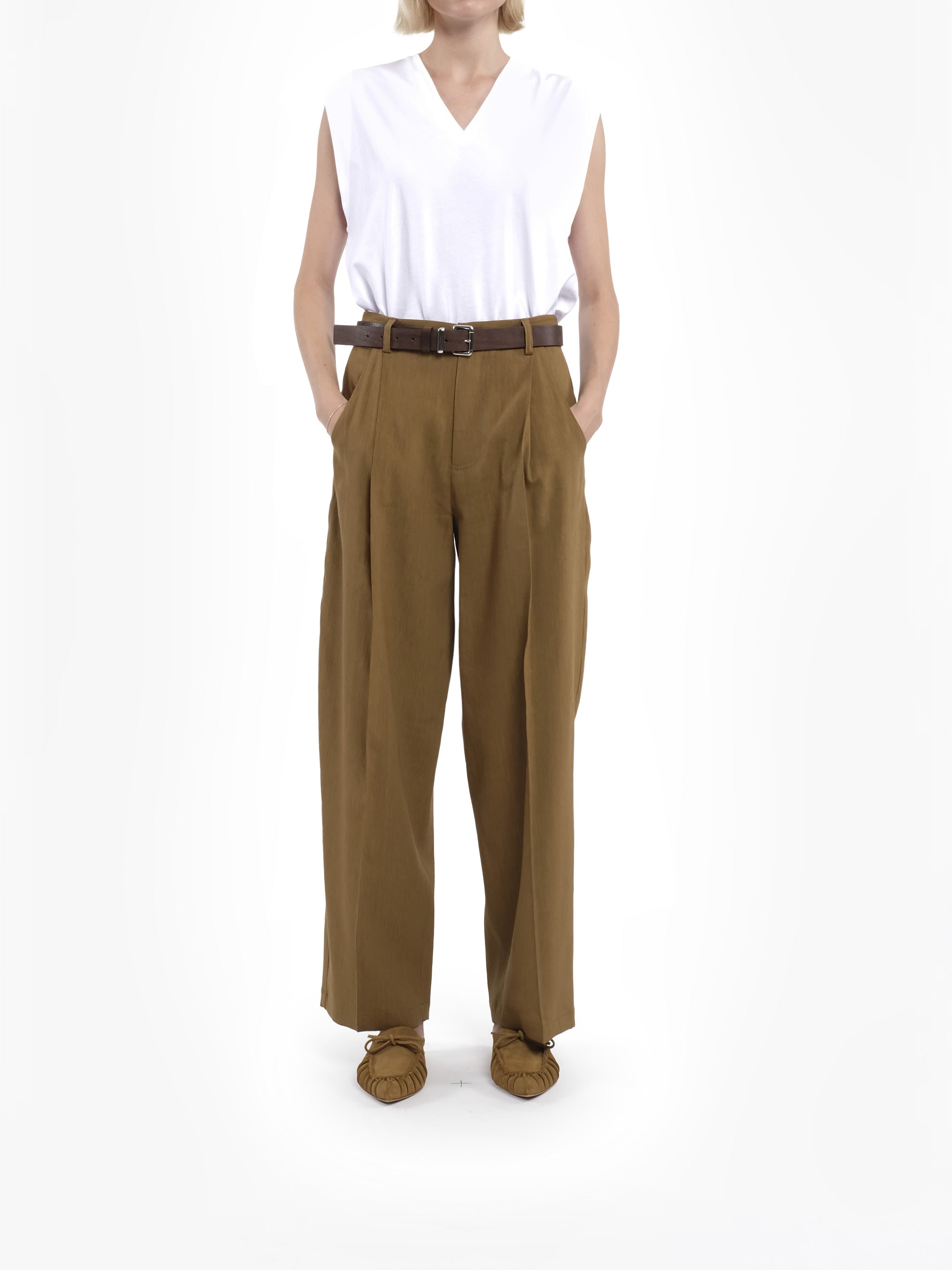 Ruben New Wide-Leg Cropped Tapered Pants