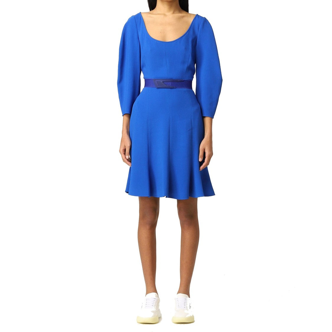 Long Sleeve U-Neck Dress