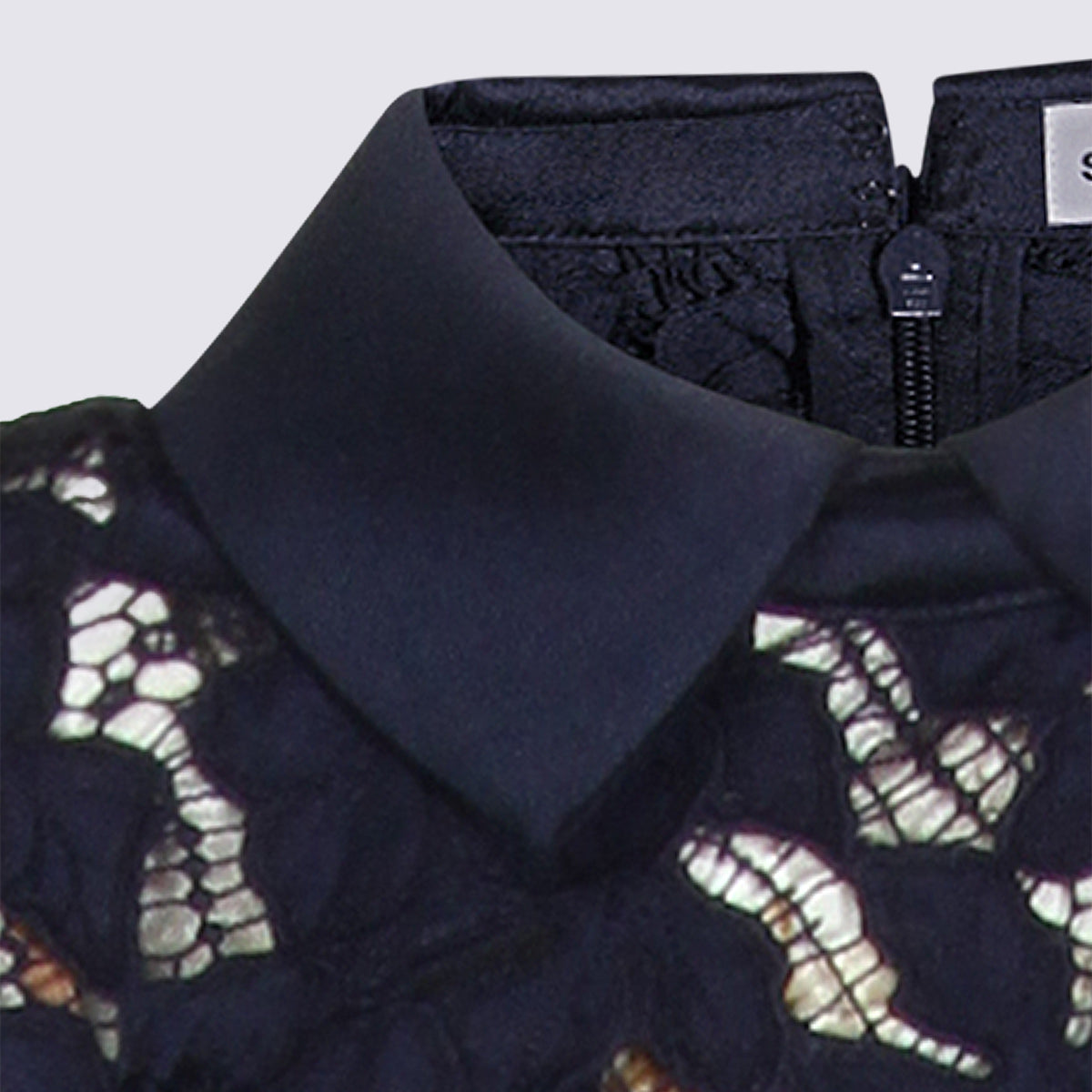 Navy Sheer Shirt Dress
