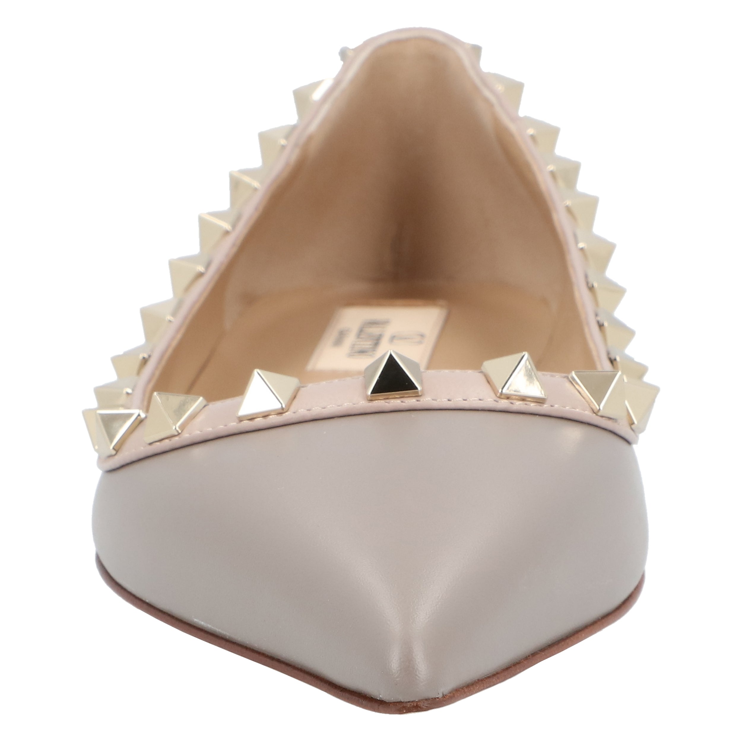 Rockstud Ballerina Flats With Silver Stud Embellishments