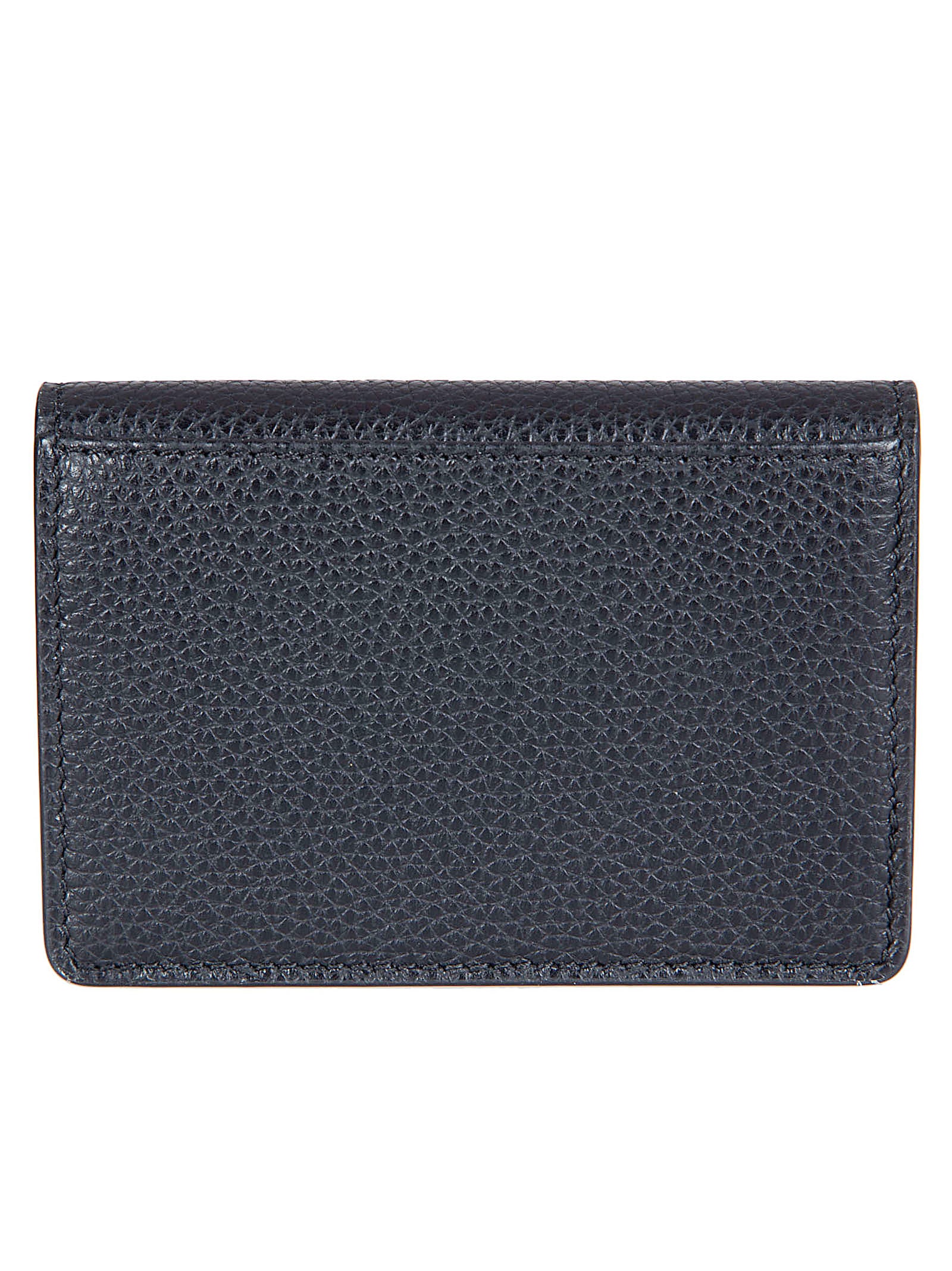 Textured Calf Leather Bifold Keychain with Gancini Logo