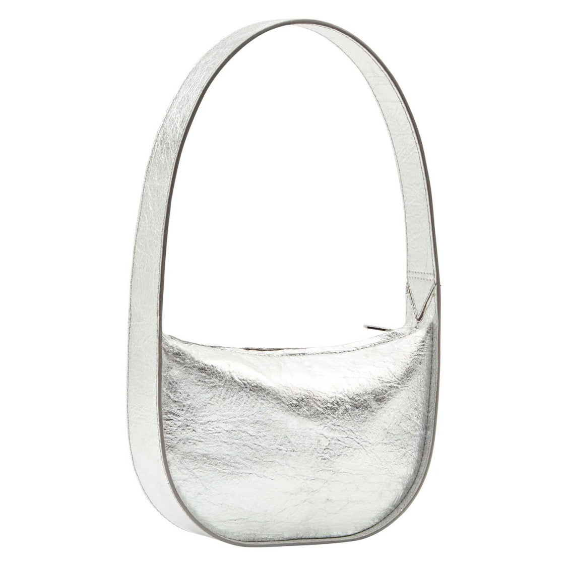 Stylish Silver Shoulder Bag With Pinatex