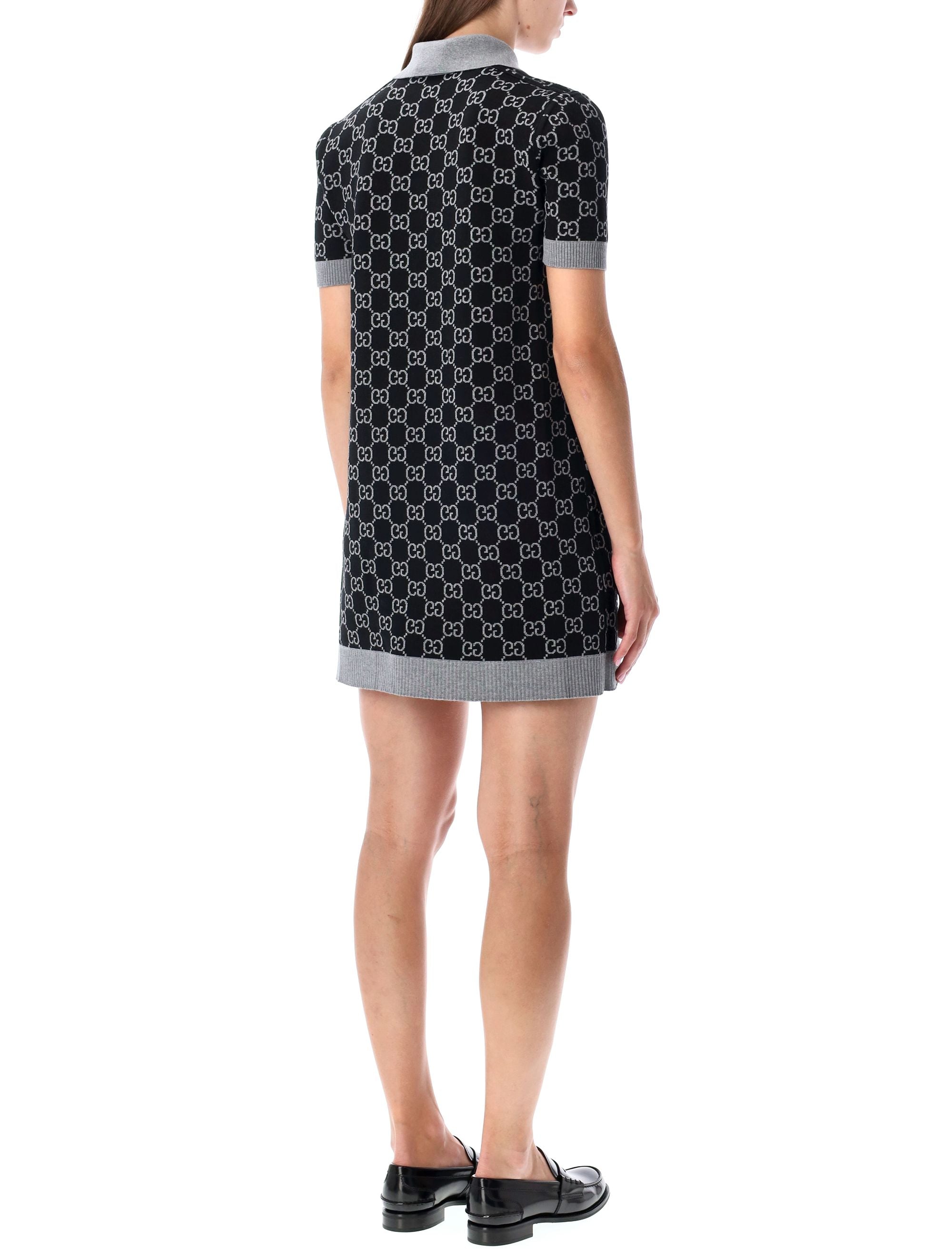 Gg Monogram Polo Reversible Mini Dress