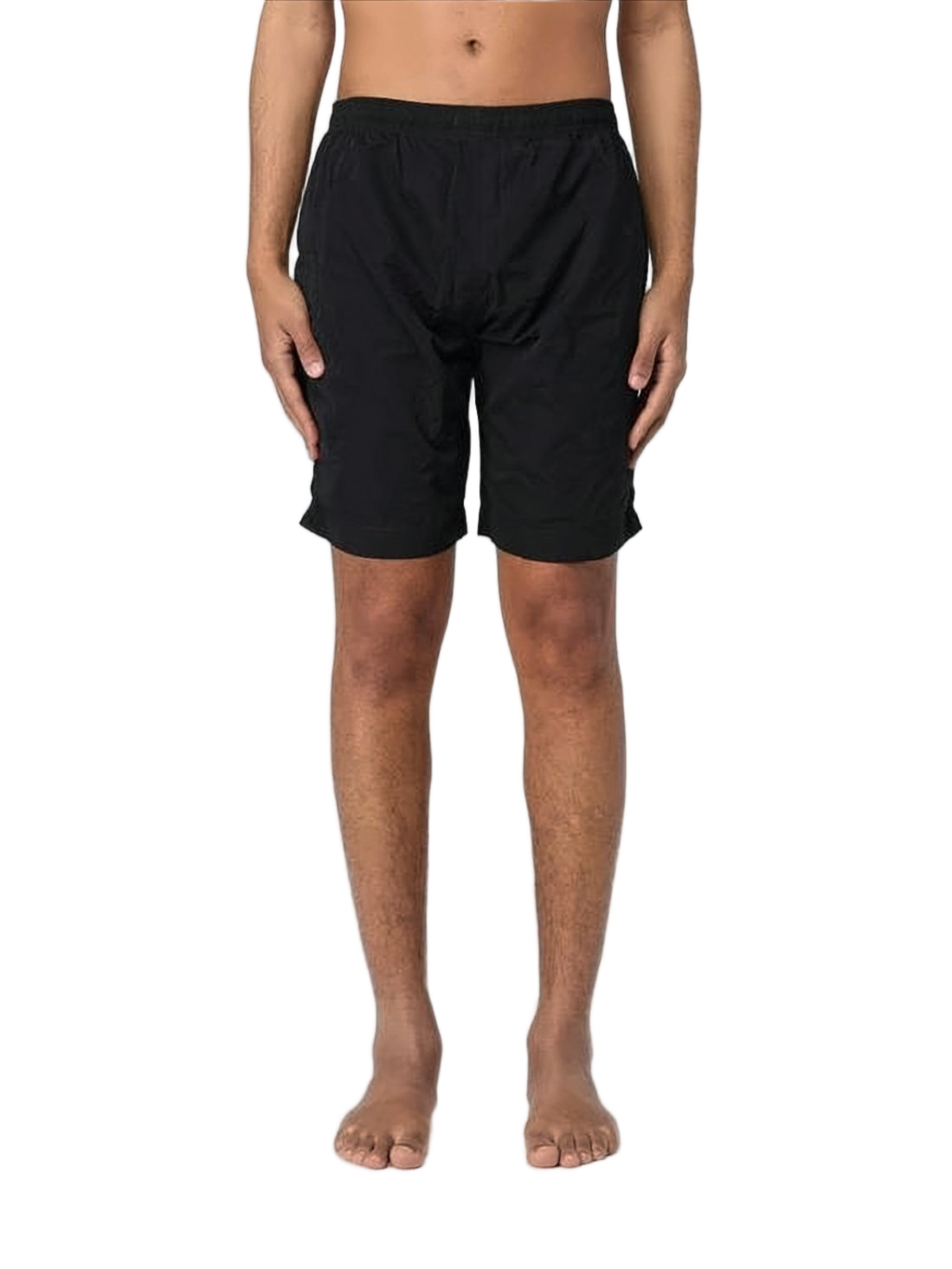 Minimalist Black Beach Shorts With Practical Cargo Pocket