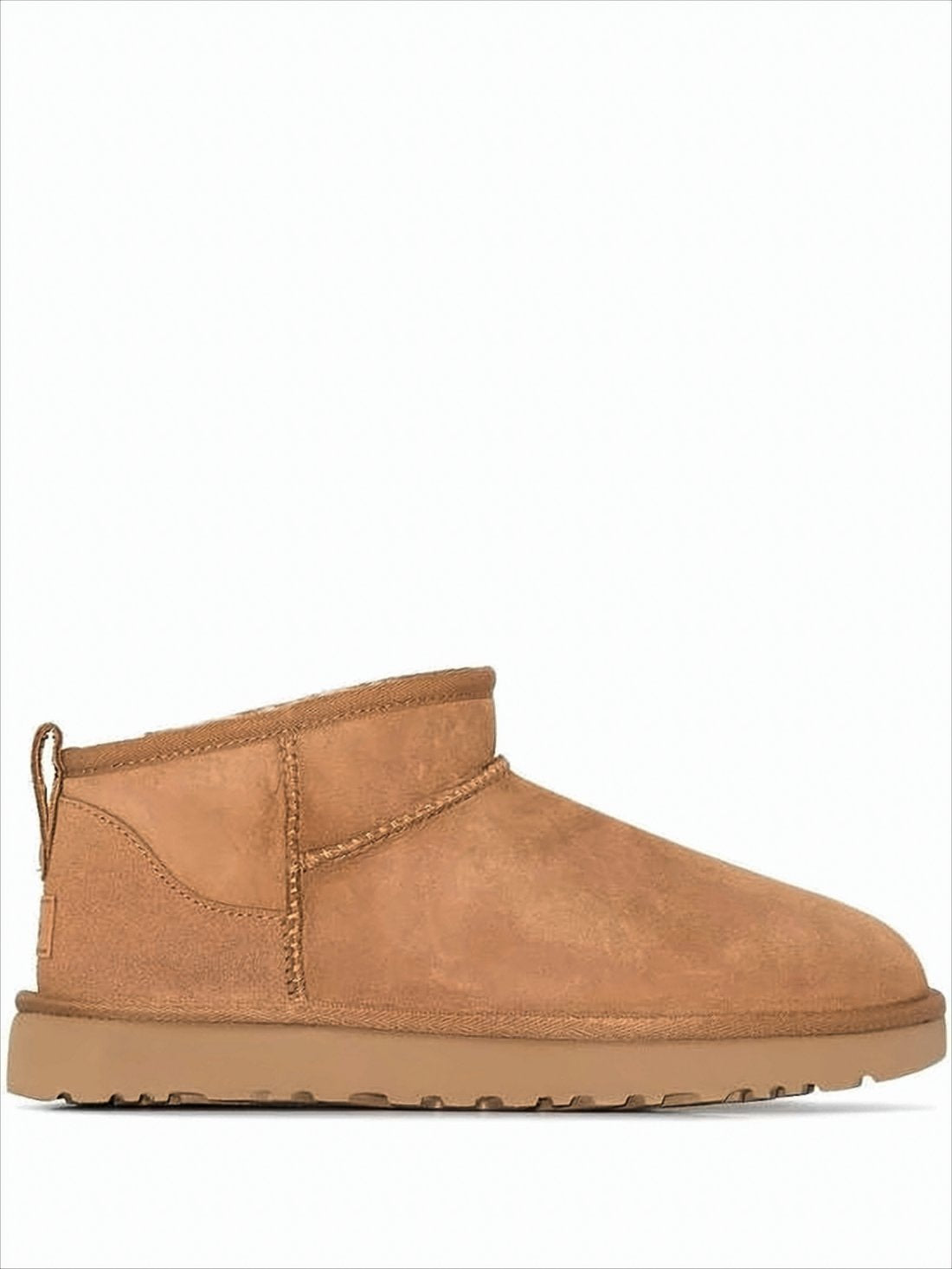 Classic Suede Mini Ankle Boots With Wool Lining