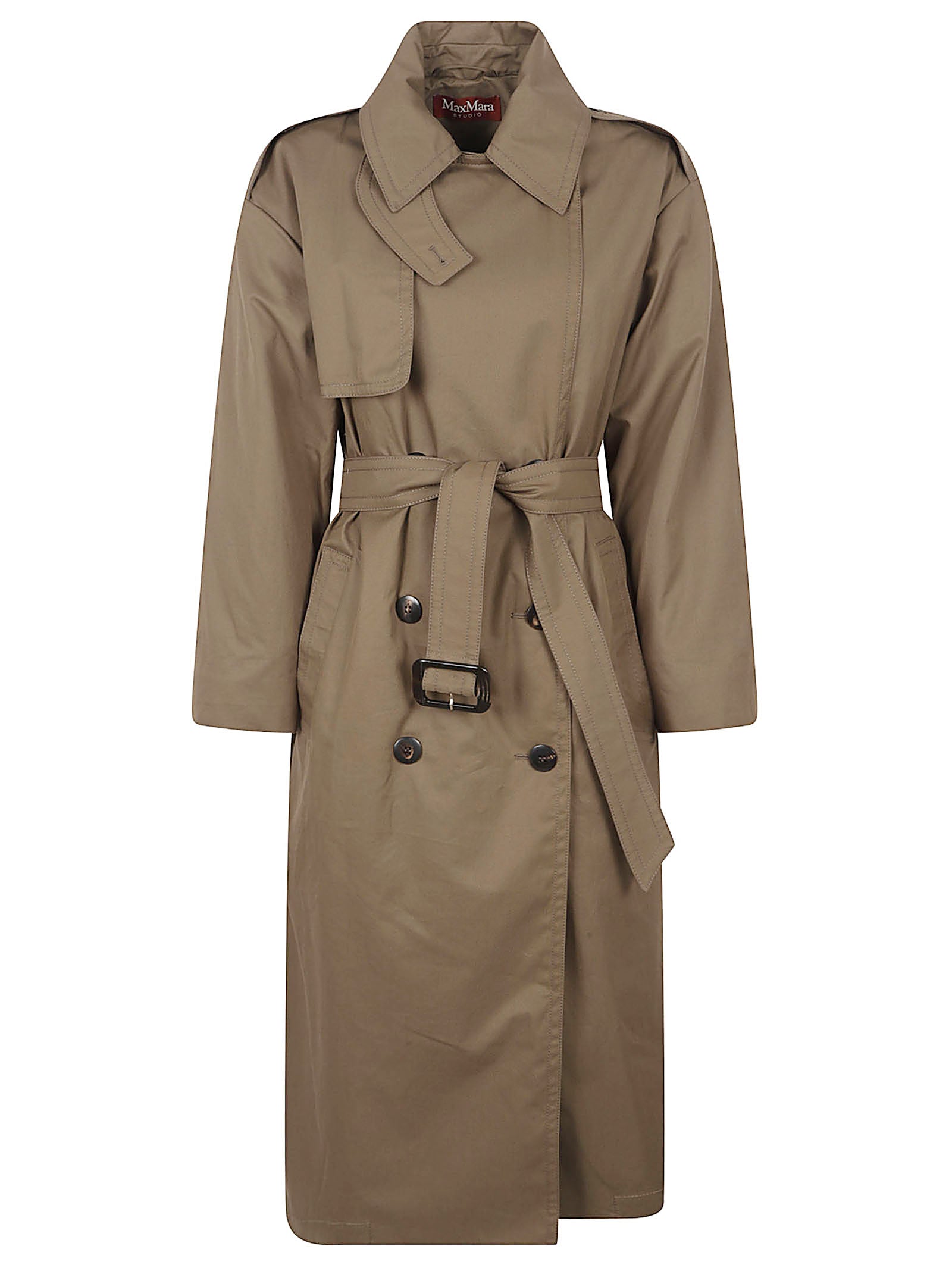 Double-Breasted Water-Resistant Trench Coat