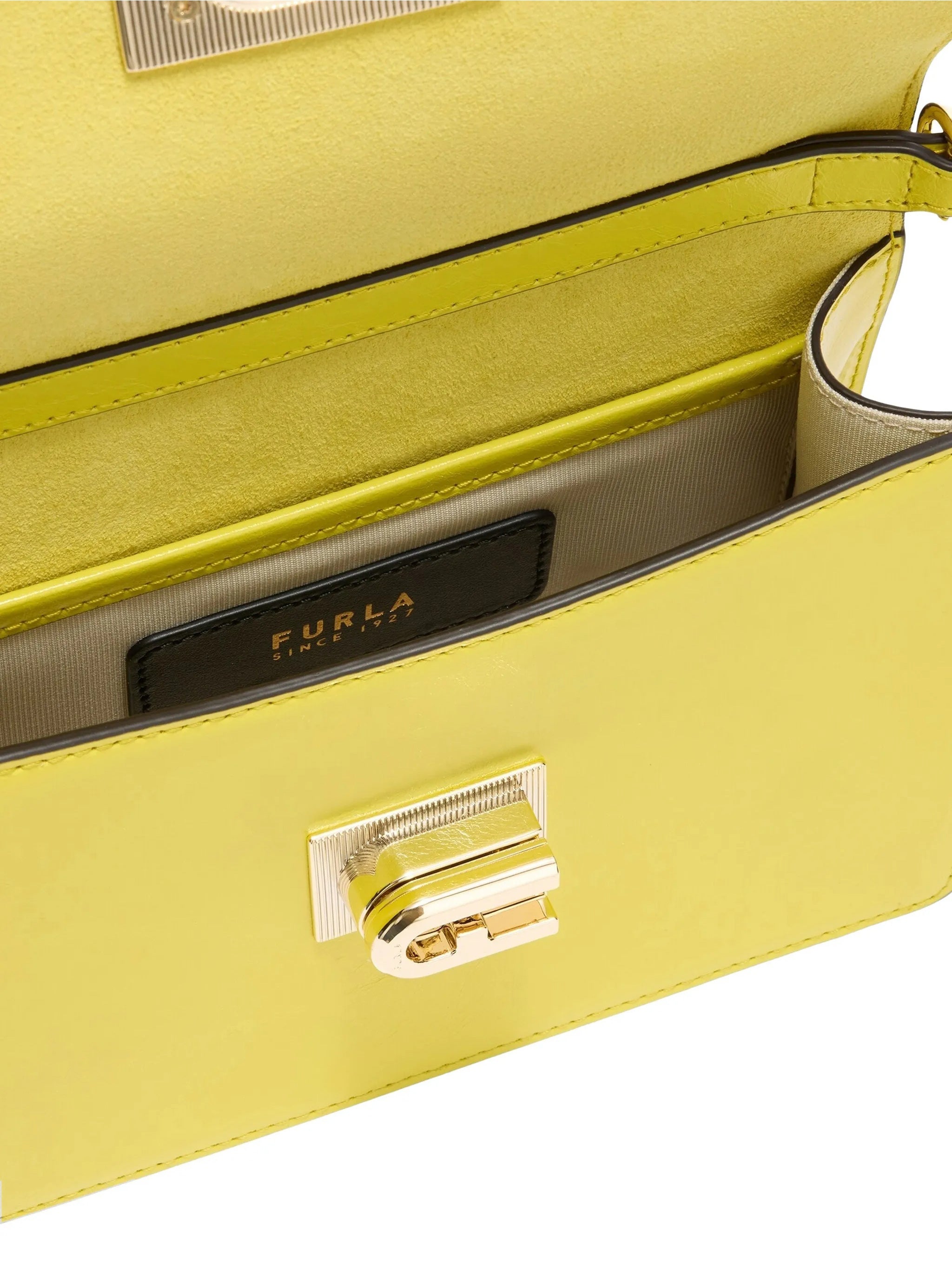 Yellow 1927 Mini Leather Turn-Lock Bag