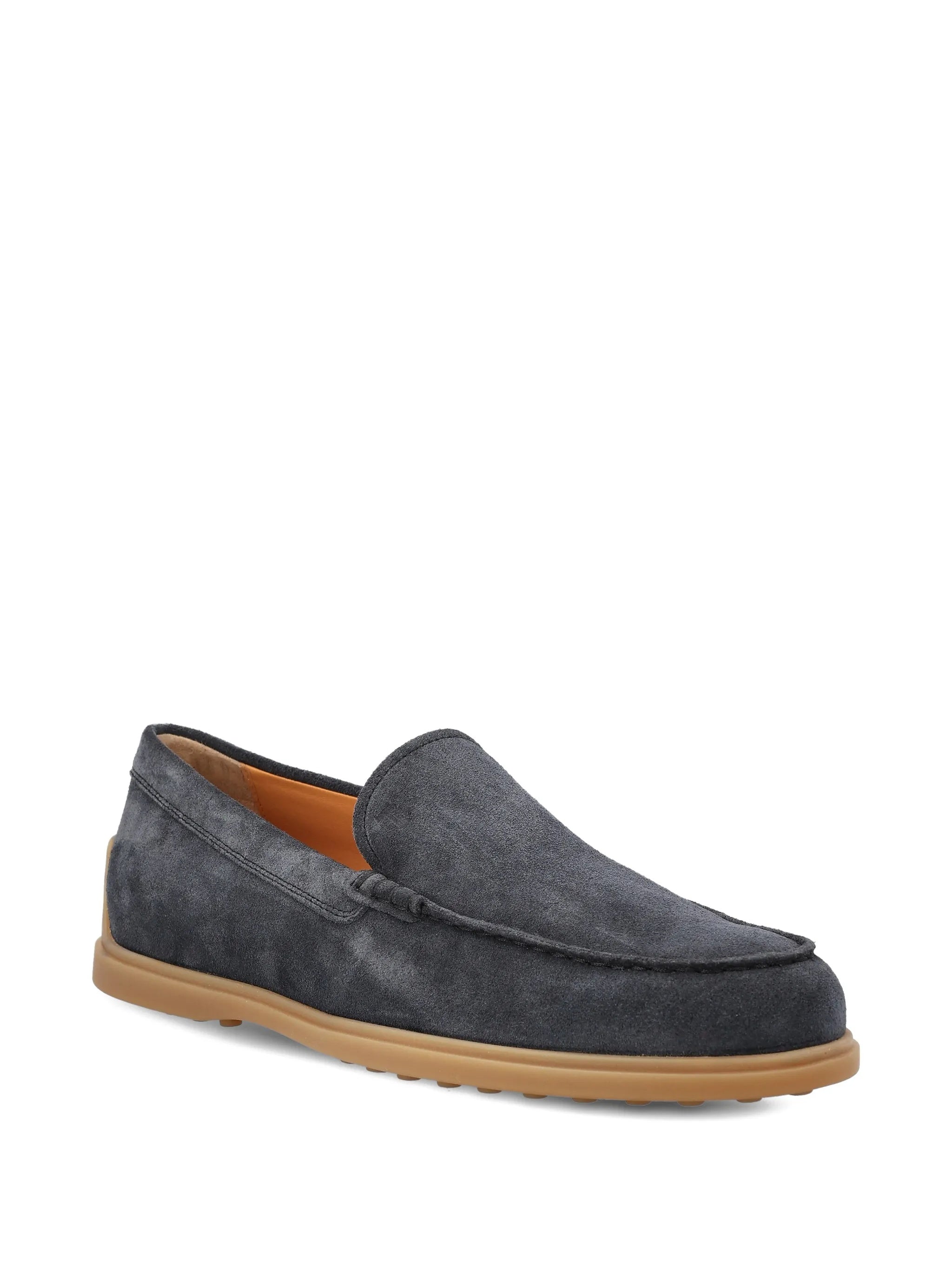 Charcoal Grey Calzature Suede Moccasin Loafers
