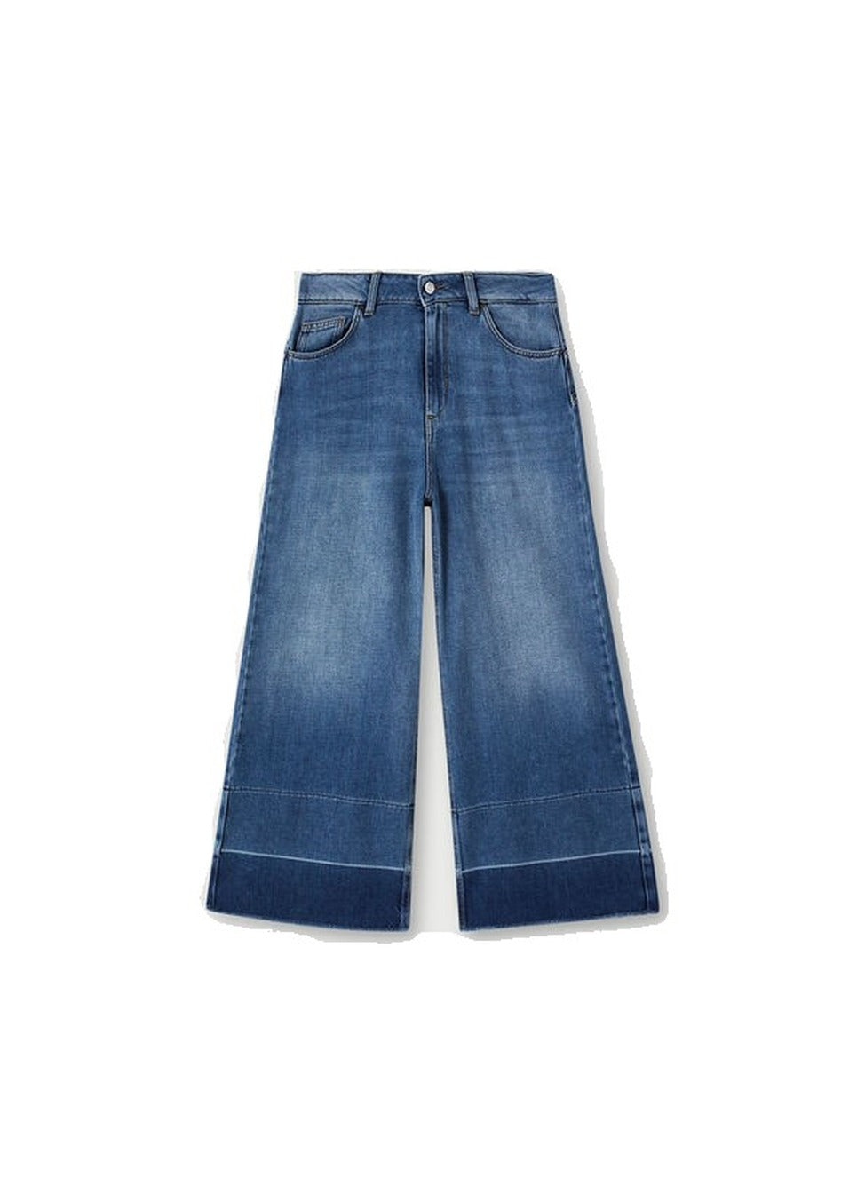 Wide Leg High Waist Denim Jeans