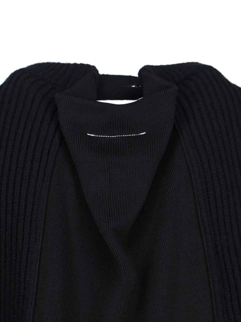 Wool Blend Knit Dress With Contrasting Back Panel And Logo Detail