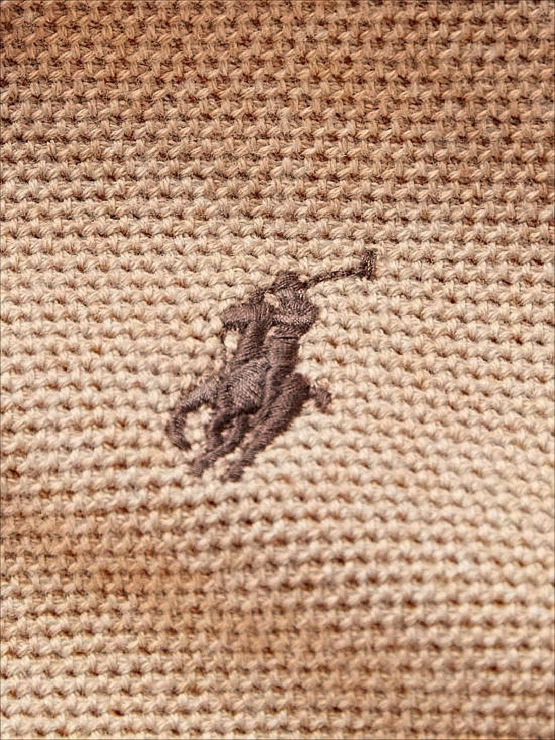 Textured Knit Brown Sweater with Half-Zip Collar