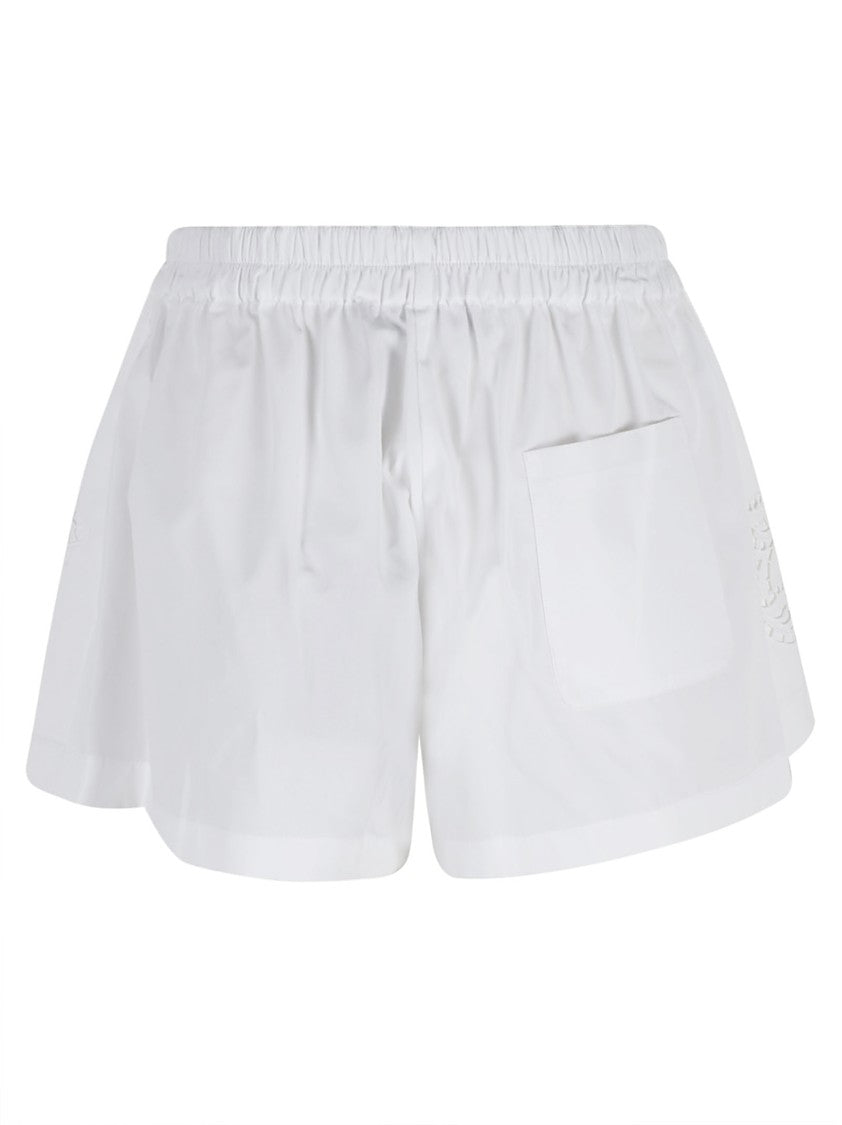 Relaxed-Fit Shorts With Floral Embroidery
