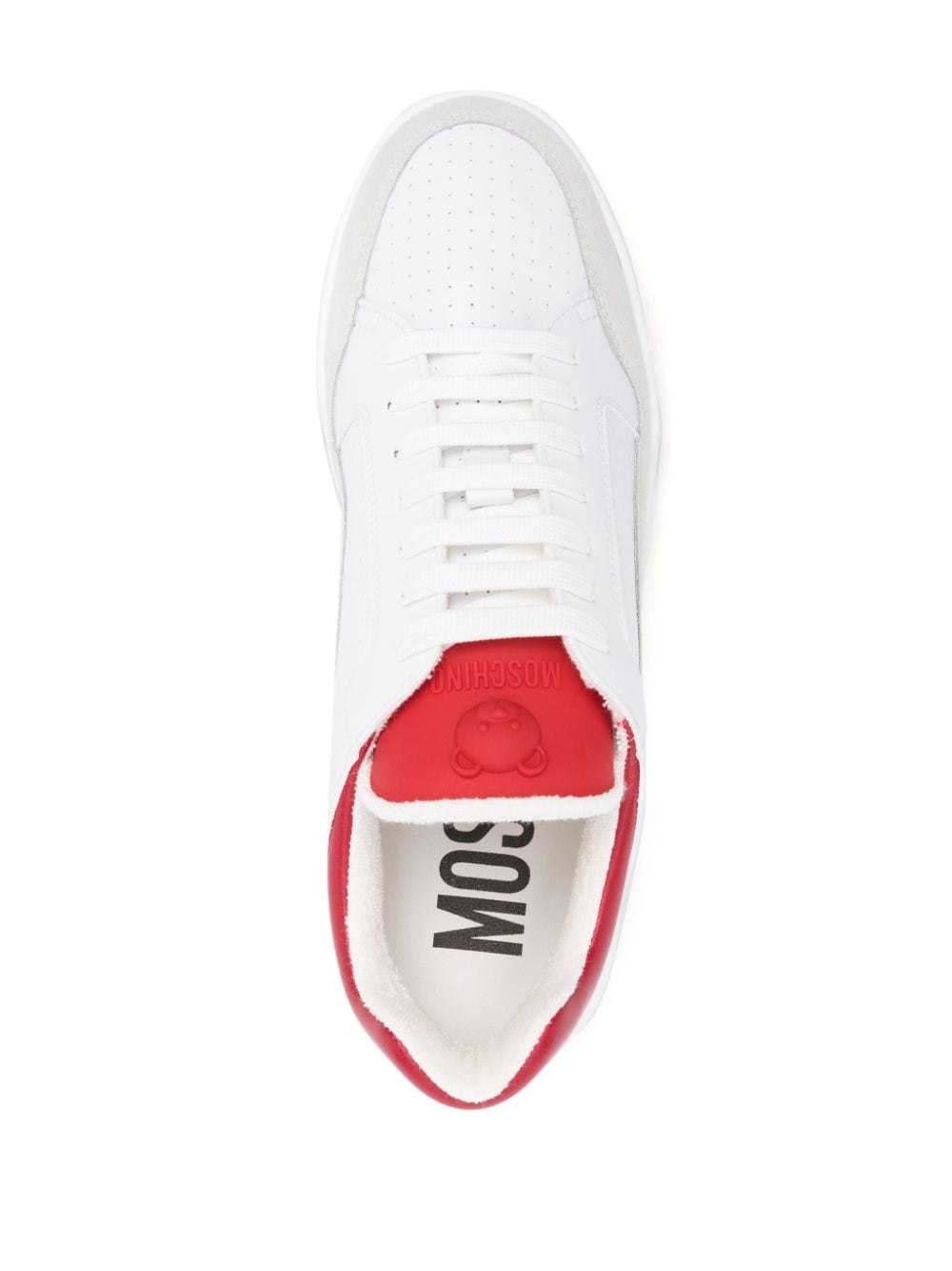 Perforated Calf Leather and Suede Sneakers