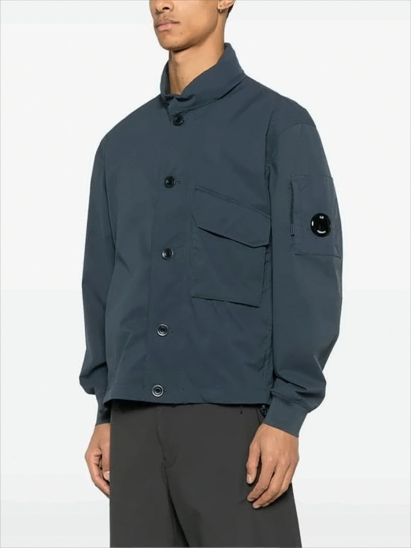 Boxy Cropped Jacket with High Collar