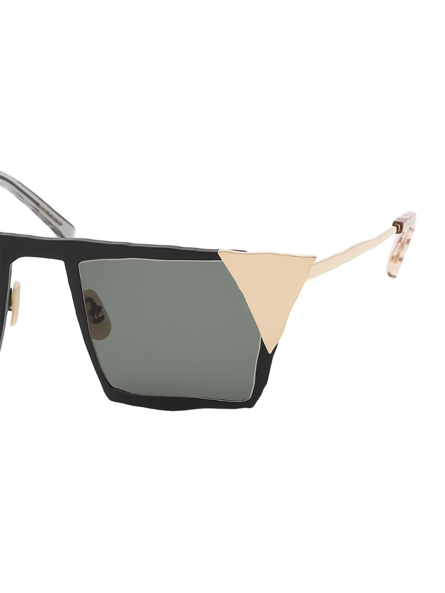 Geometric Black Titanium Sunglasses