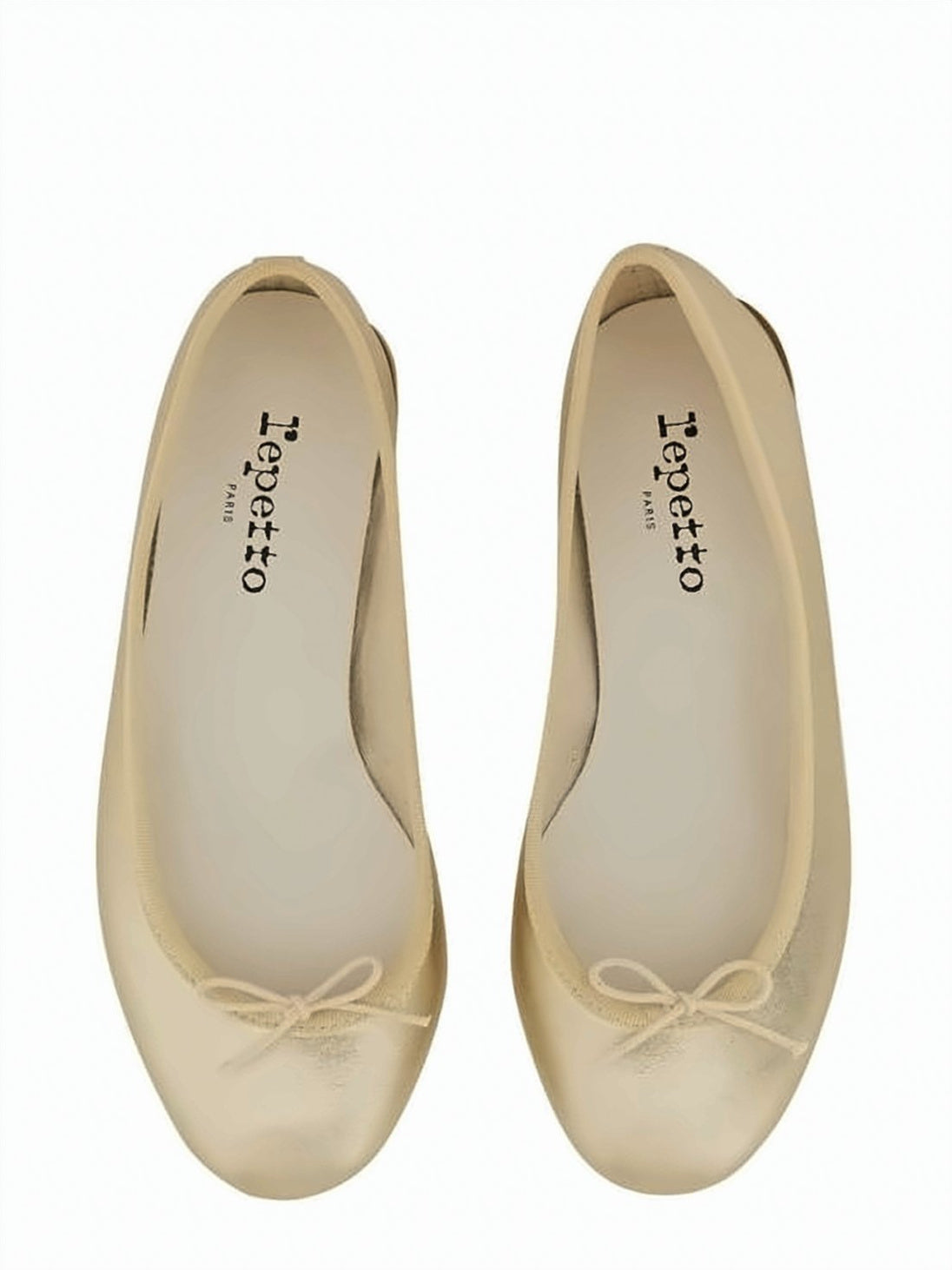 Gold Calf Leather Ballet Flats