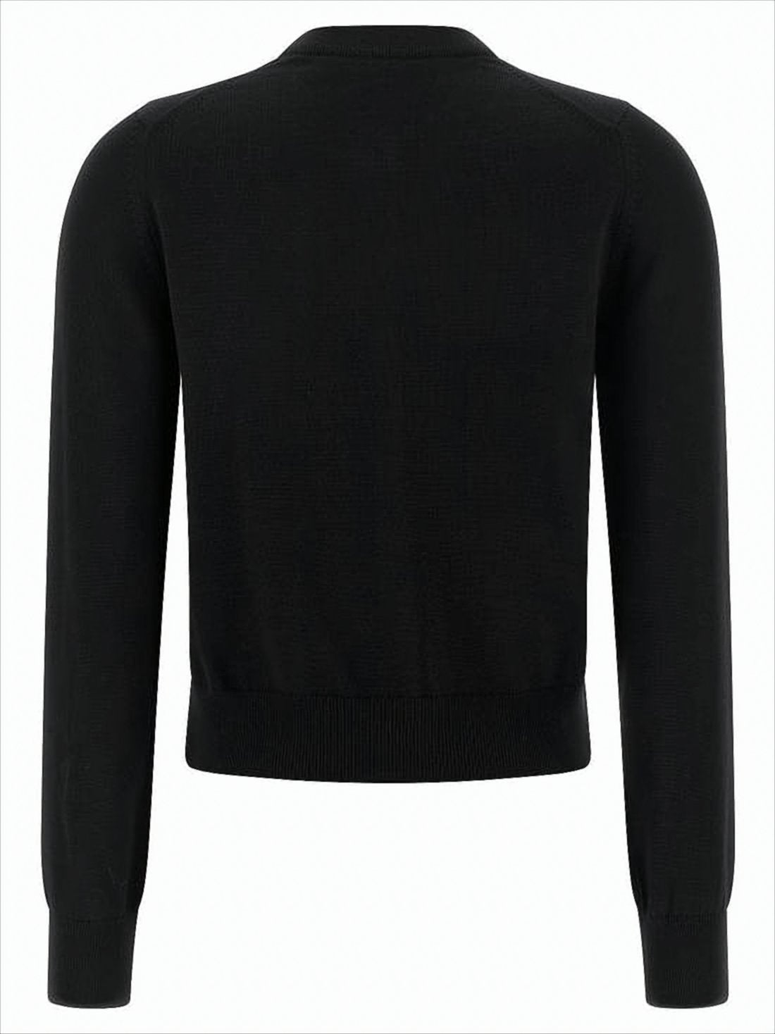 Cropped Merino Wool Cardigan with Button-Down Front