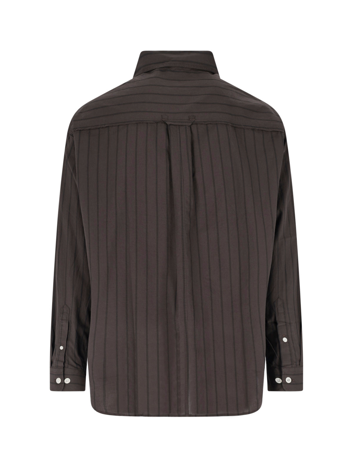 Brown Essay Striped Cotton Shirt